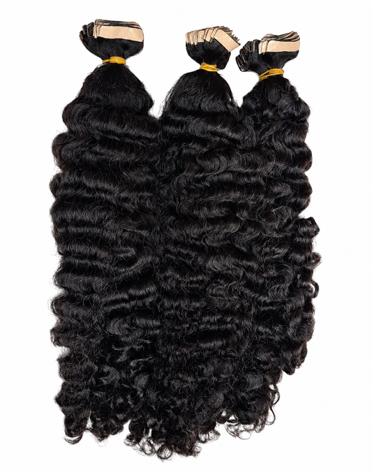 Burmese Coarse Curly Tape-in’s