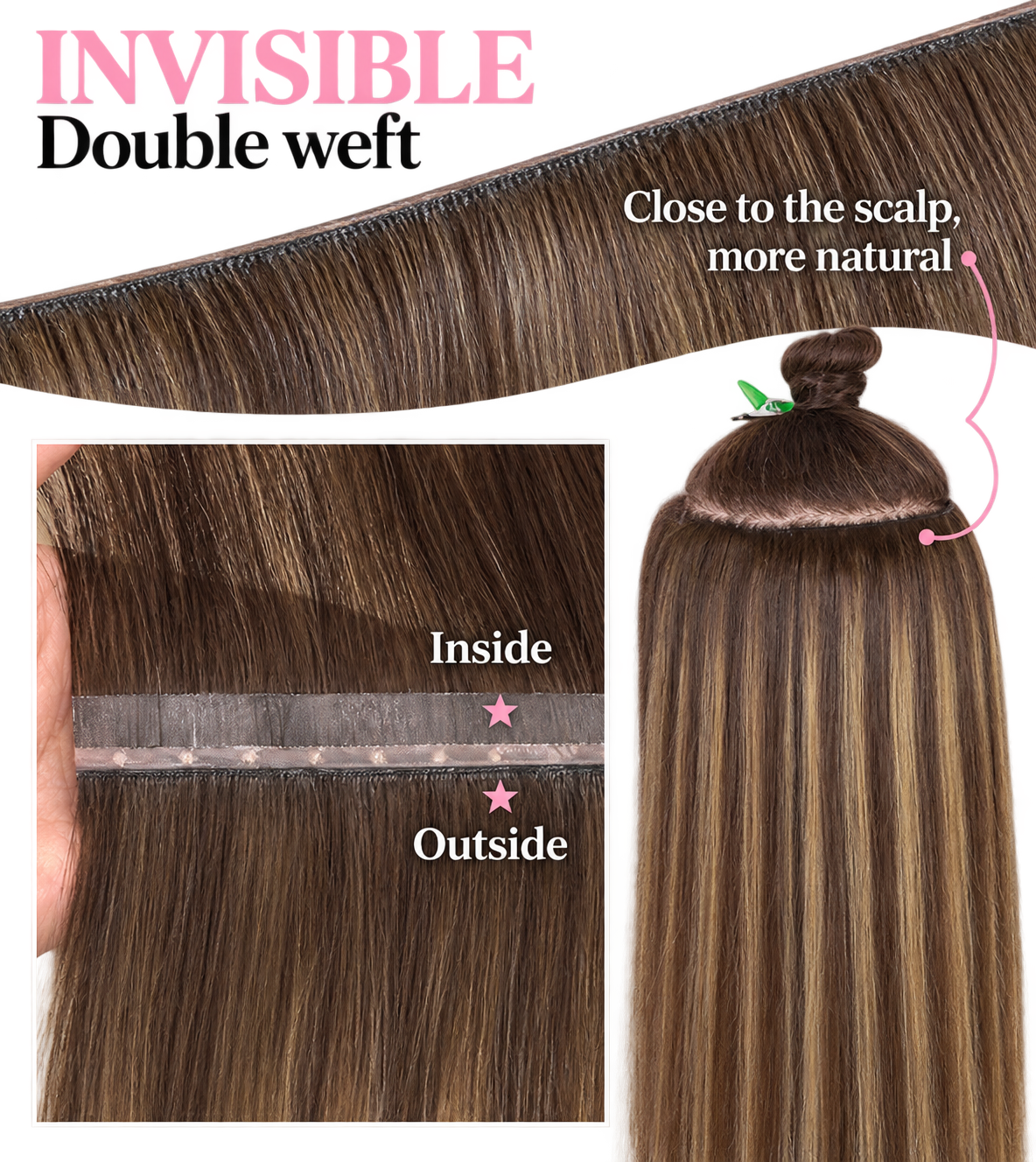 Caramel Highlight Butterfly wefts